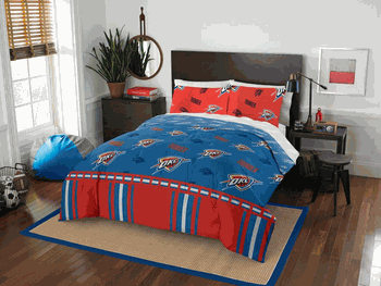 NBA Oklahoma City Thunder Rotary Full Bed In a Bag Set