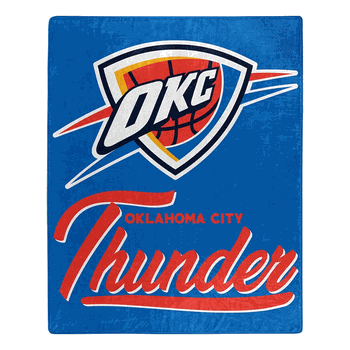 NBA Oklahoma City Thunder Signature Raschel Throw Blanket 50x60 Inches