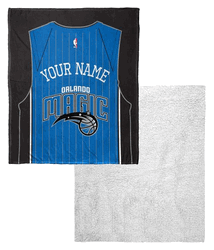 NBA Orlando Magic Jersey Personalized Silk Touch Sherpa Throw Blanket 50x60 Inches