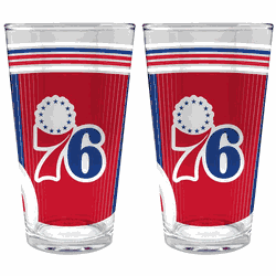 NBA Philadelphia 76ers 2pc Pint Glass Set
