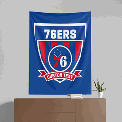 NBA Philadelphia 76ers Allegiance Personalized Wall Hanging 50x60 Inches