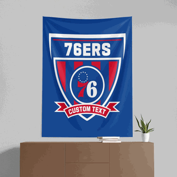 NBA Philadelphia 76ers Allegiance Personalized Wall Hanging 50x60 Inches