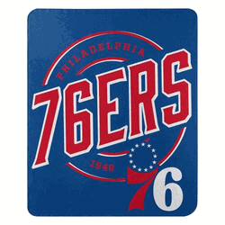 NBA Philadelphia 76ers Campaign Fleece Throw Blanket 50x60 Inches