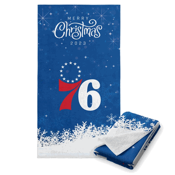 NBA Philadelphia 76ers Christmas 2023 Beach Towel 30x60 Inches
