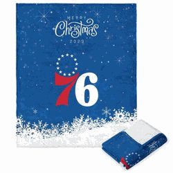 NBA Philadelphia 76ers Christmas 2023 Silk Touch Throw Blanket 50x60 Inches