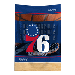 NBA Philadelphia 76ers Detailed Collage Wall Hanging Tapestry 24x36 inches