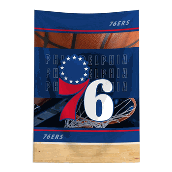 NBA Philadelphia 76ers Detailed Collage Wall Hanging Tapestry 24x36 inches