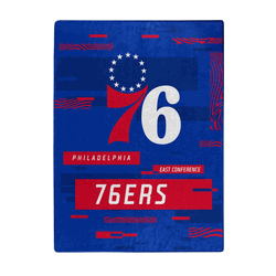 NBA Philadelphia 76ers Digitize Raschel Throw Blanket 60x80Inches