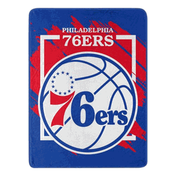 NBA Philadelphia 76ers Dimensional Micro Raschel Throw Blanket 46x60 Inches