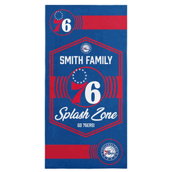NBA Philadelphia 76ers Dominion Personalized Beach Towel 30�60 Inches