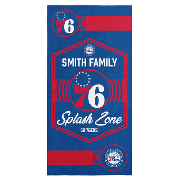 NBA Philadelphia 76ers Dominion Personalized Beach Towel 30�60 Inches
