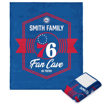 NBA Philadelphia 76ers Dominion Personalized Silk Touch Throw Blanket 50X60 Inches
