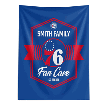 NBA Philadelphia 76ers Dominion Personalized Wall Hanging 50�60 Inches