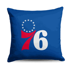 NBA Philadelphia 76ers Double Down  Throw Pillow 18 x 18 Inches