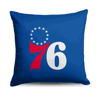 NBA Philadelphia 76ers Double Down  Throw Pillow 18 x 18 Inches