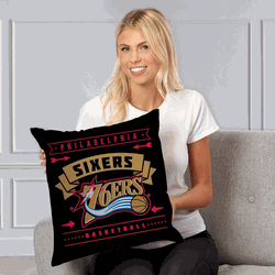 NBA Philadelphia 76ers Hardwood Classic Throw Pillow 18x18 Inches