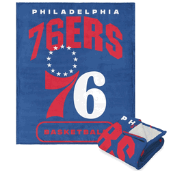 NBA Philadelphia 76ers High Block Silk Touch Sherpa Throw 50 x 60 Inches