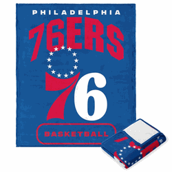 NBA Philadelphia 76ers High Block Silk Touch Throw 50 x 60 Inches