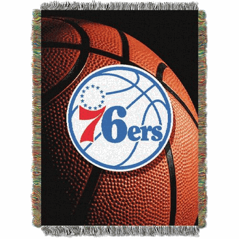 NBA Philadelphia 76ers Photo Real Tapestry Throw Blanket 48x60 Inches