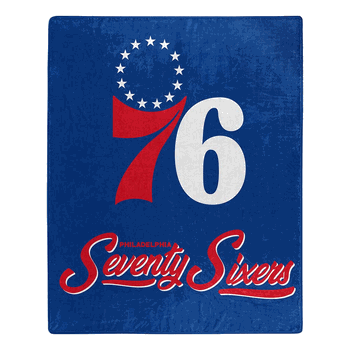 NBA Philadelphia 76ers Signature Raschel Throw Blanket 50x60 Inches