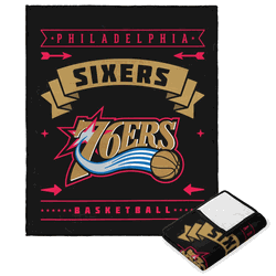 NBA Philadelphia Hardwood Classic 76ers Silk Touch Throw Blanket 50x60 Inches