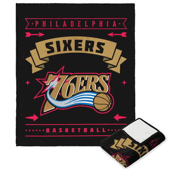NBA Philadelphia Hardwood Classic 76ers Silk Touch Throw Blanket 50x60 Inches