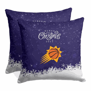NBA Phoenix Suns Christmas 2023 Throw Pillow 18x18 Inches