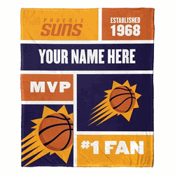 NBA Phoenix Suns Colorblock Personalized Silk Touch Throw Blanket 50x60 Inches