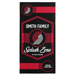 NBA Portland Trail Blazers Dominion Personalized Beach Towel 30�60 Inches