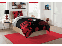 NBA Portland Trail Blazers Hexagon Twin Comforter Set