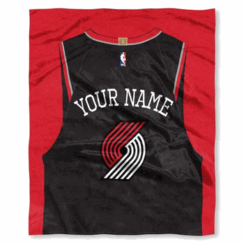 NBA Portland Trail Blazers Jersey Personalized Silk Touch Throw Blanket 50 x 60 Inches