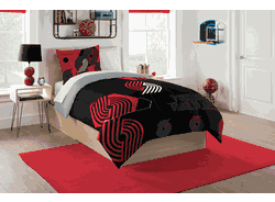 NBA Portland Trailblazers Hexagon Twin Comforter Set