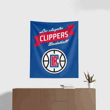 NBA Premium Los Angeles Clippers Printed Wall Hanging 34in x 40in