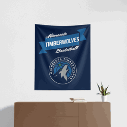 NBA Premium Minnesota Timberwolves Printed Wall Hanging 34in x 40in
