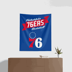 NBA Premium Philadelphia 76ers Printed Wall Hanging 34in x 40in