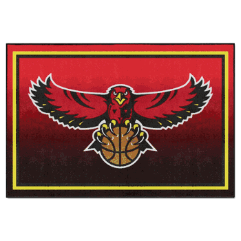 NBA Retro Atlanta Hawks 5ft. x 8 ft. Plush Area Rug