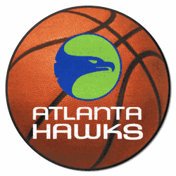 NBA Retro Atlanta Hawks Basketball Rug - 27in. Diameter