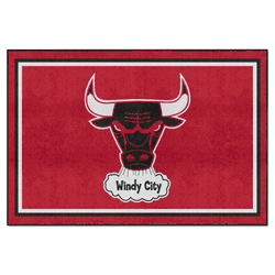 NBA Retro Chicago Bulls 5ft. x 8 ft. Plush Area Rug