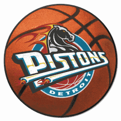 NBA Retro Detroit Pistons Basketball Rug - 27in. Diameter