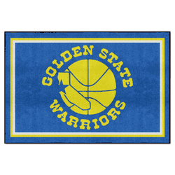 NBA Retro Golden State Warriors 5ft. x 8 ft. Plush Area Rug