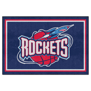 NBA Retro Houston Rockets 5ft. x 8 ft. Plush Area Rug