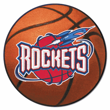 NBA Retro Houston Rockets Basketball Rug - 27in. Diameter