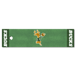 NBA Retro Milwaukee Bucks Putting Green Mat - 1.5ft. x 6ft.