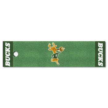 NBA Retro Milwaukee Bucks Putting Green Mat - 1.5ft. x 6ft.