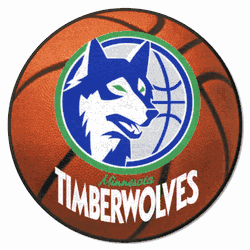 NBA Retro Minnesota Timberwolves Basketball Rug - 27in. Diameter