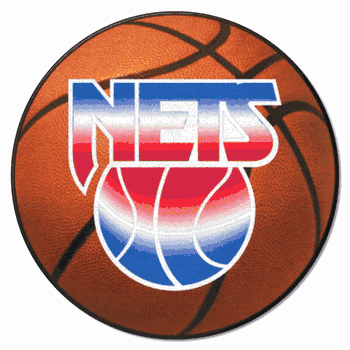 NBA Retro New Jersey Nets Basketball Rug - 27in. Diameter