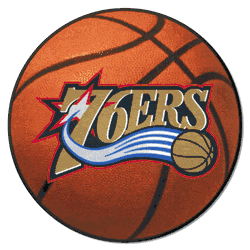 NBA Retro Philadelphia 76ers Basketball Rug - 27in. Diameter