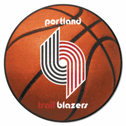 NBA Retro Portland Trail Blazers Basketball Rug - 27in. Diameter