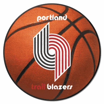 NBA Retro Portland Trail Blazers Basketball Rug - 27in. Diameter