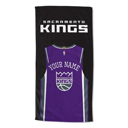 NBA Sacramento Kings Jersey Personalized Beach Towel 30x60 Inches